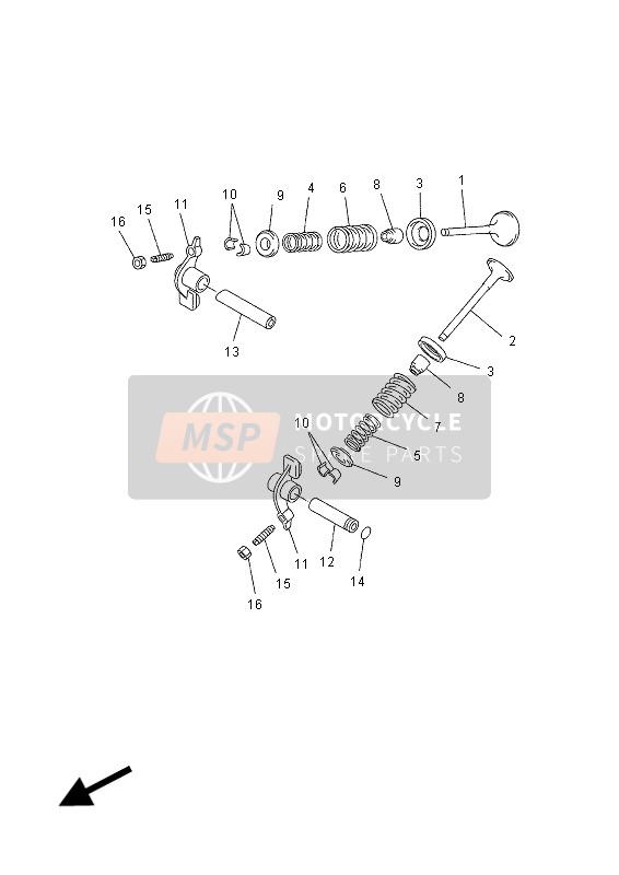 Yamaha YP250RA X-MAX 2012 Soupape pour un 2012 Yamaha YP250RA X-MAX